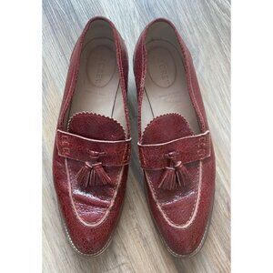 J.‎ Crew crackled Biella Loafer with tassels size 9.5